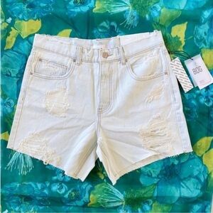 Urban Outfitters, BDG Dropped Waist Distressed Denim Short Light Blue, size 31